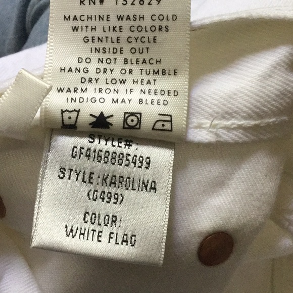 GRLFRND Karolina 100% Cotton Jeans: White Flag 28 - Picture 5 of 8